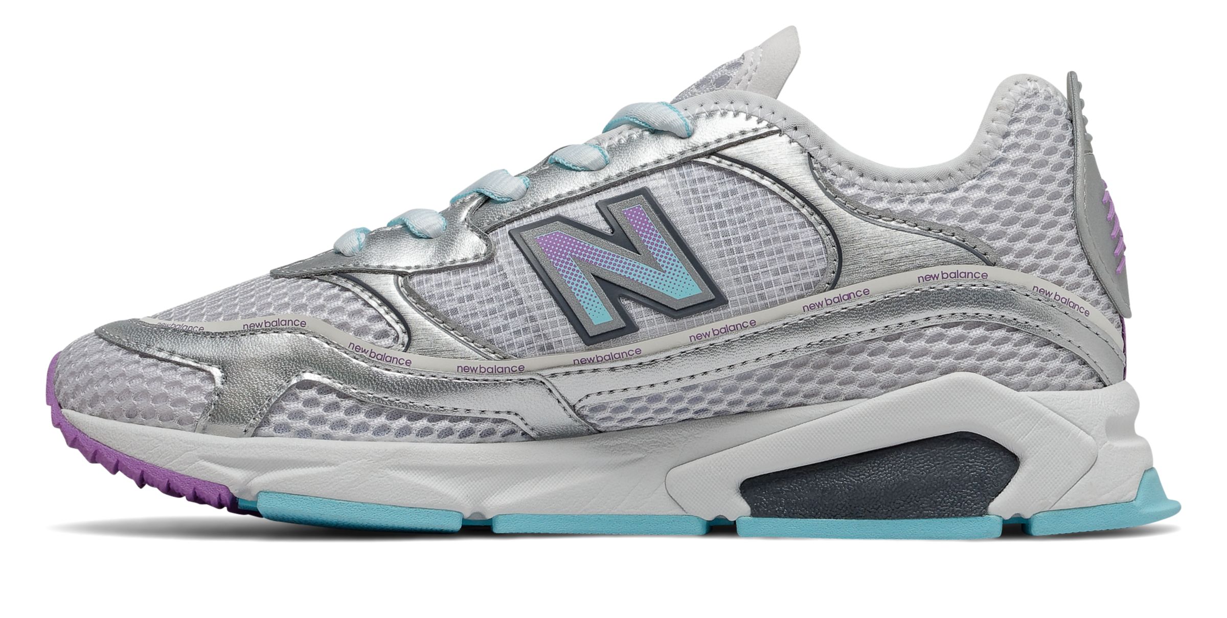 silver new balance shoes