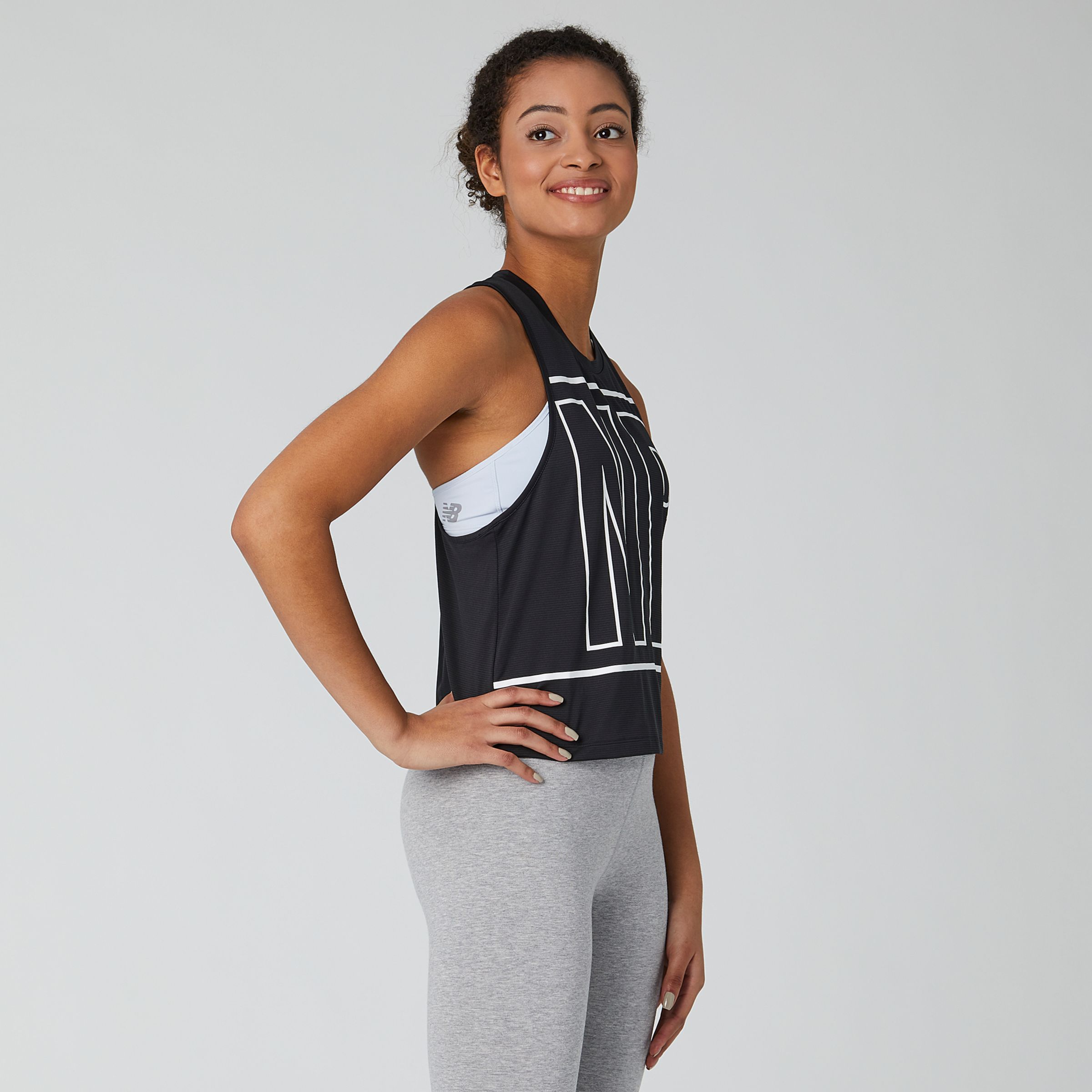 Printed Fast Flight Crop Tank