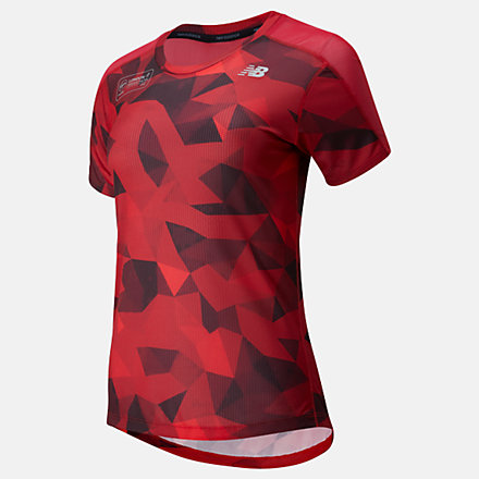 NB London Edition Printed Impact Run Short Sleeve , WT01235DNCR image number null