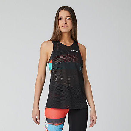 NB Sport Style Reeder Graphic Tank, WT01546BK image number null