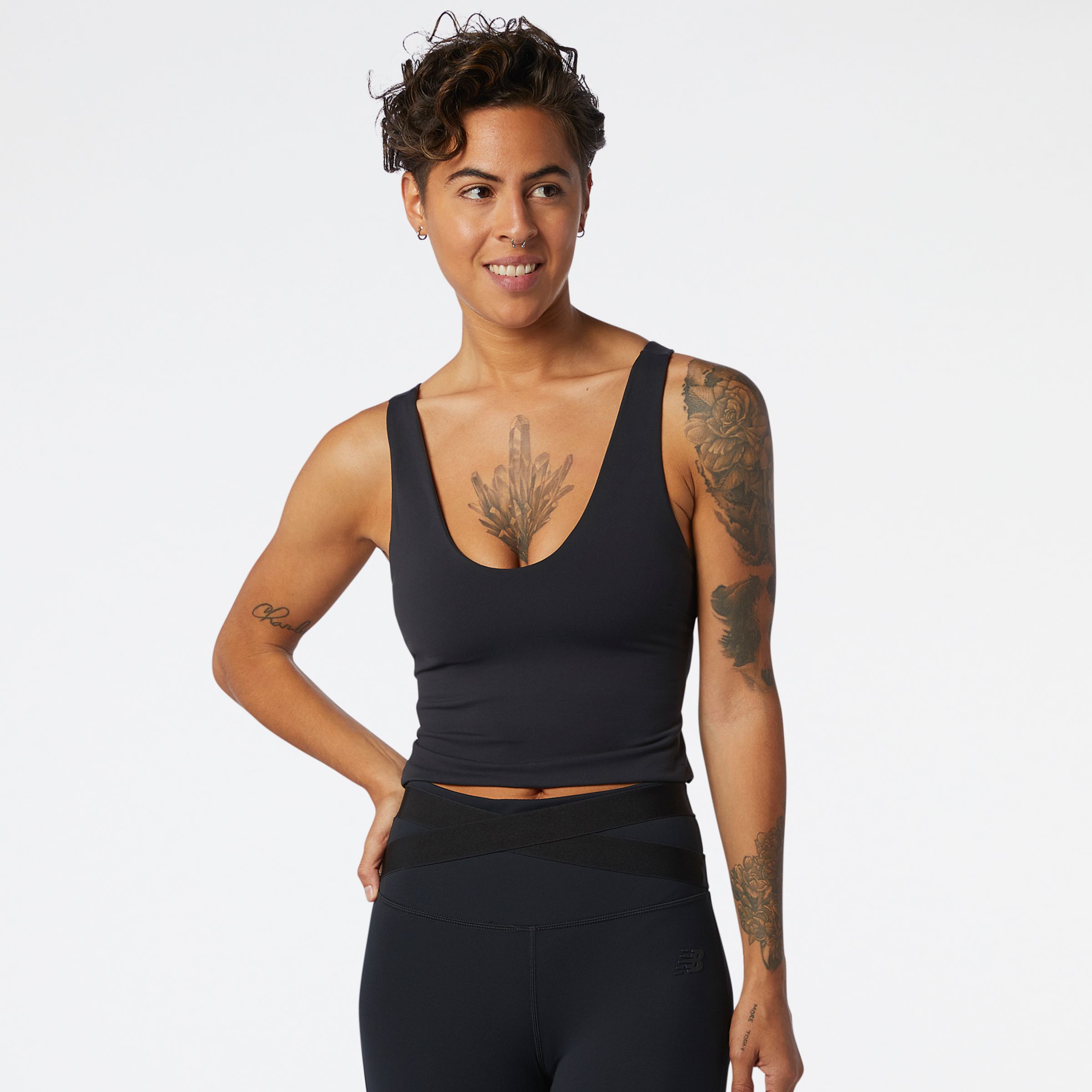 new balance evolve crop top