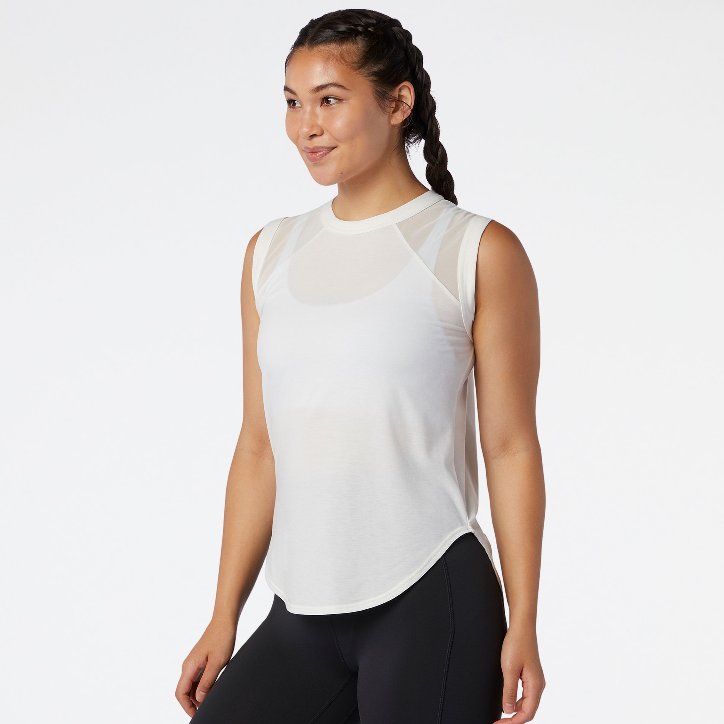 new balance evolve crop tank