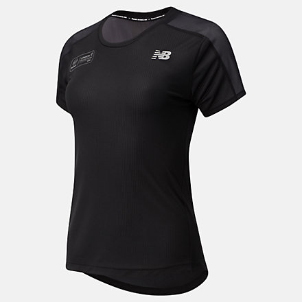 NB London Acceptance Impact Run Short sleeve top, WT03234DBK image number null