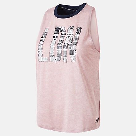 New Balance London Acceptance Impact Run Fashion Tank, WT03238DSP1 image number null