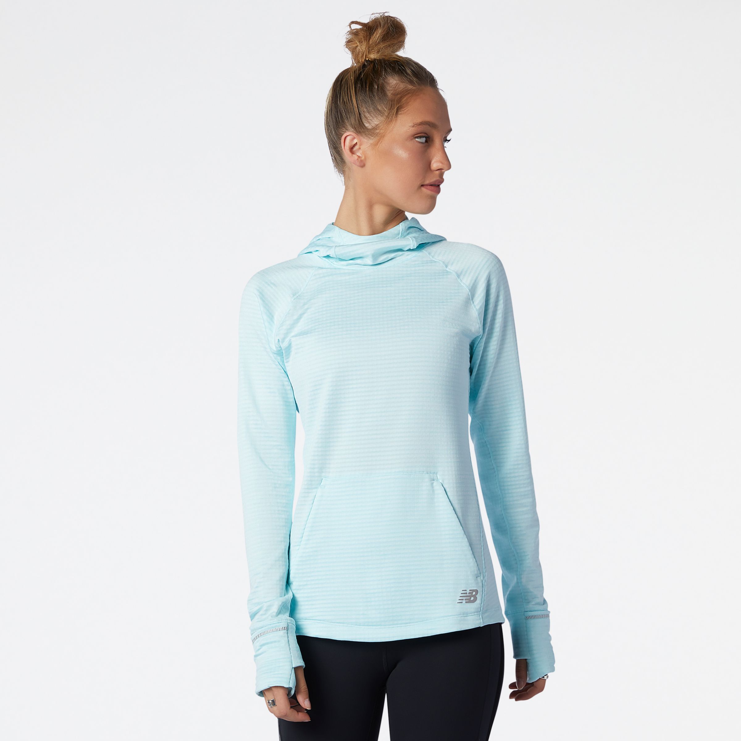 

New Balance Women's NB Heat Grid Hoodie Blue - Blue