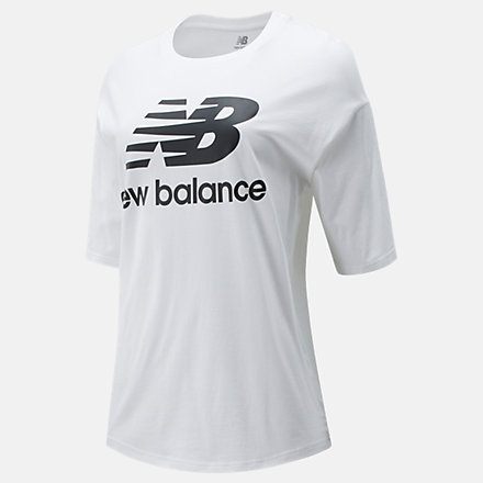 New Balance NB Essentials Stacked Logo Tee, WT03519WK image number null