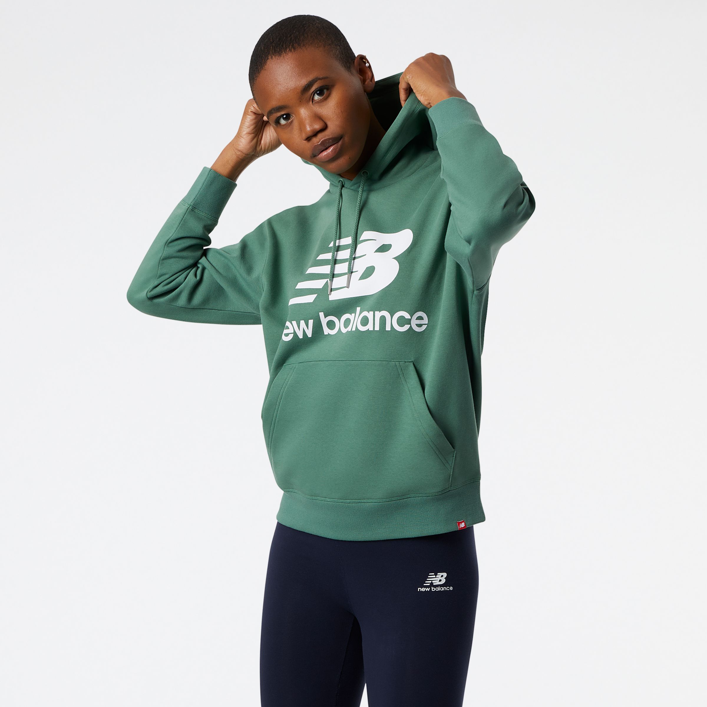 NB Essentials Stacked Logo Oversized Pullover Hoodie