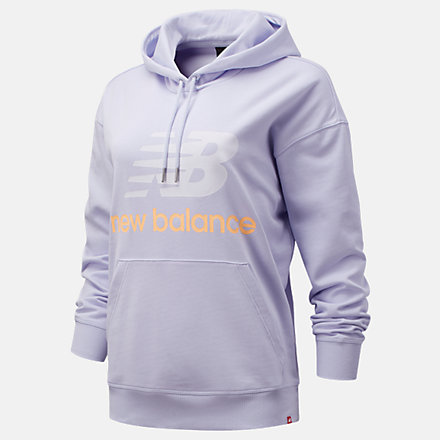 New Balance NB Essentials Stacked Logo Oversized Pullover Hoodie, WT03547SIY image number null