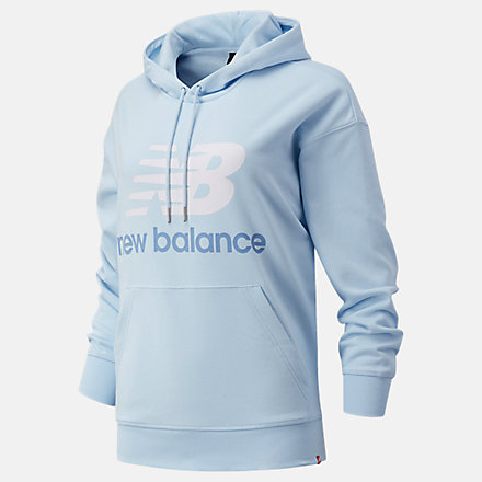 New Balance NB Essentials Stacked Logo Oversized Pullover Hoodie, WT03547UVG image number null