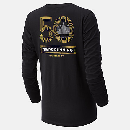 NYC Marathon Gold 50 Yrs Running Graphic Tee