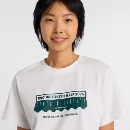RBC Brooklyn Half Training Women's Graphic T-Shirt, NB 103 WHITE with White, WT08LWWT