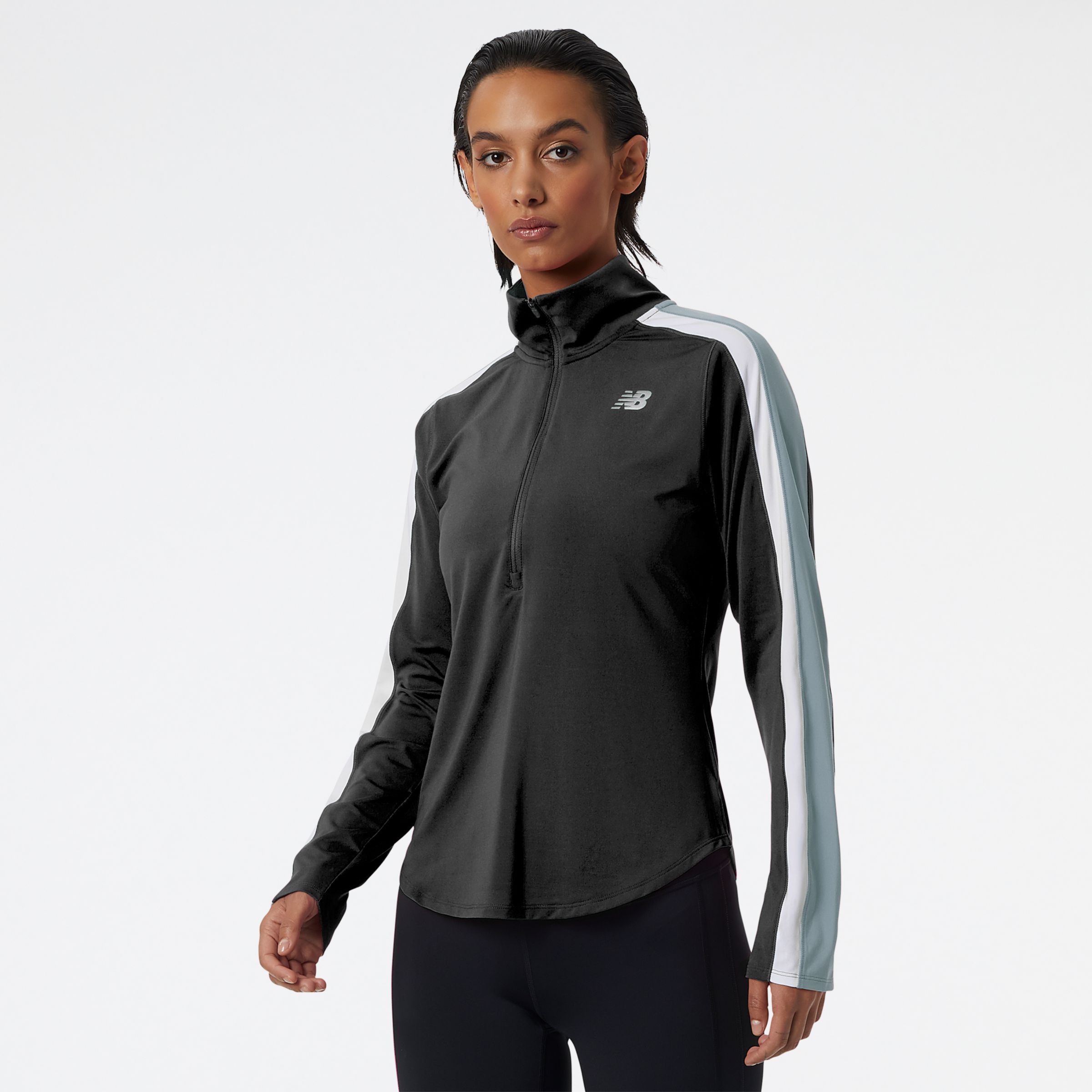 

New Balance Women's Accelerate Half Zip Pullover Black - Black