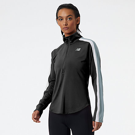 New Balance Accelerate Half Zip Pullover, WT11216BK image number null