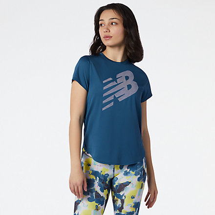 NB Printed Accelerate Short Sleeve, WT11221LAG image number null