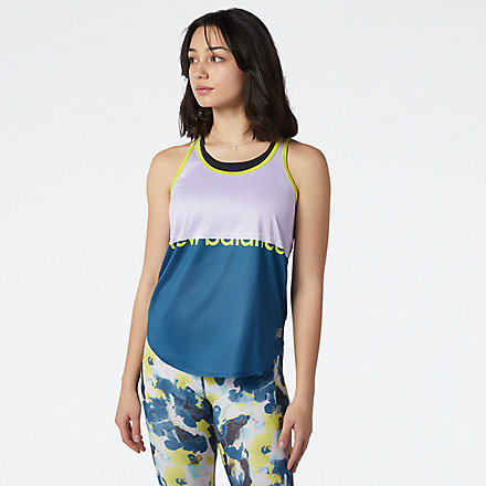 New Balance Printed Accelerate Tank, WT11223LAG image number null