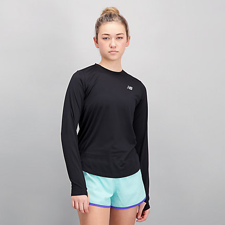 NB Accelerate Long Sleeve, WT11224BK image number null