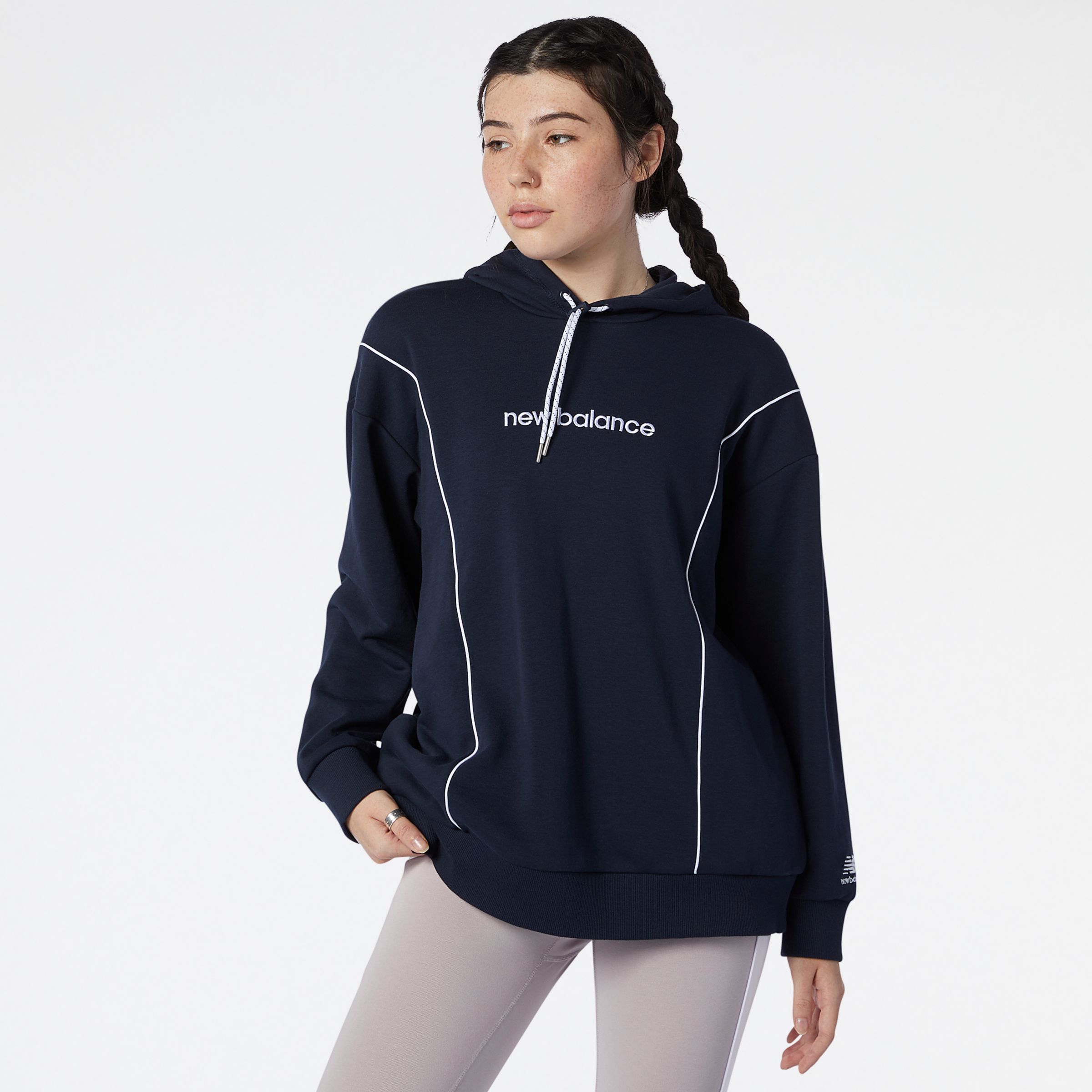 new balance core fleece hoodie women's