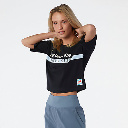 New Balance NB Essentials Field Day Boxy Tee, WT11508BK image number null