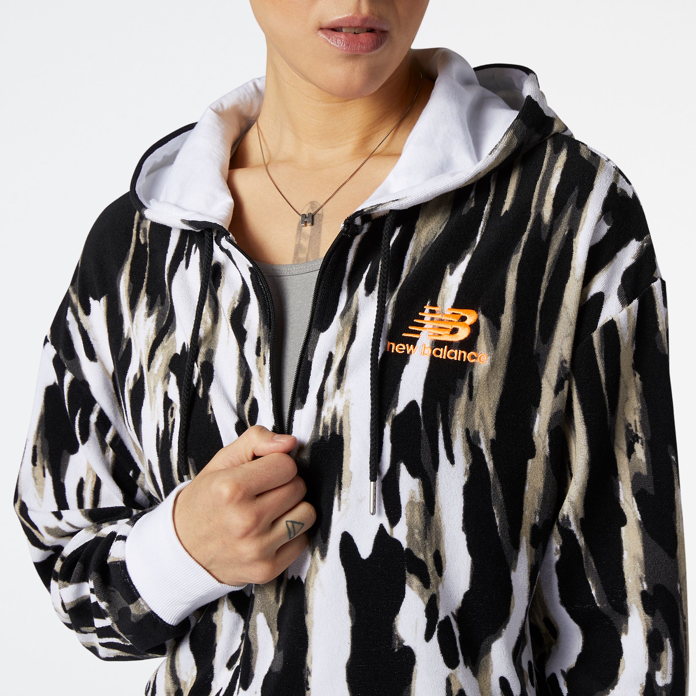 Sweats &agrave; capuche NB Athletics Collide Printed Terry