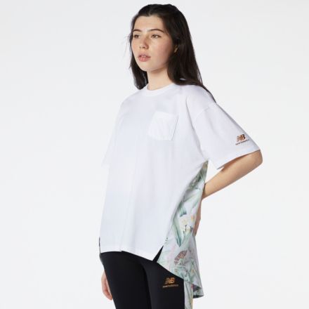 NB Essentials Botanical Knit Woven Mix Tee