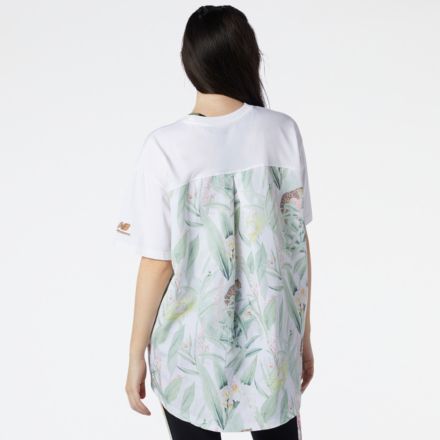 NB Essentials Botanical Knit Woven Mix Tee
