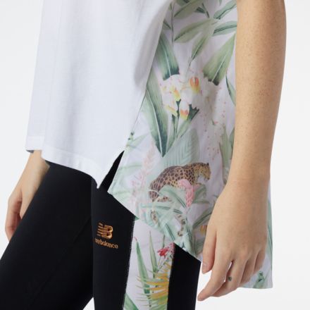 NB Essentials Botanical Knit Woven Mix Tee