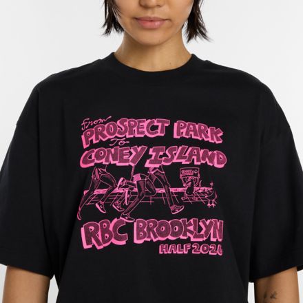 RBC Brooklyn Half Graphic Oversized T-Shirt, BLACK with Black, WT11G2BK
