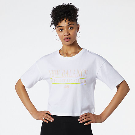 New Balance NB Essentials Athletic Club Boxy Tee, WT13509WT image number null