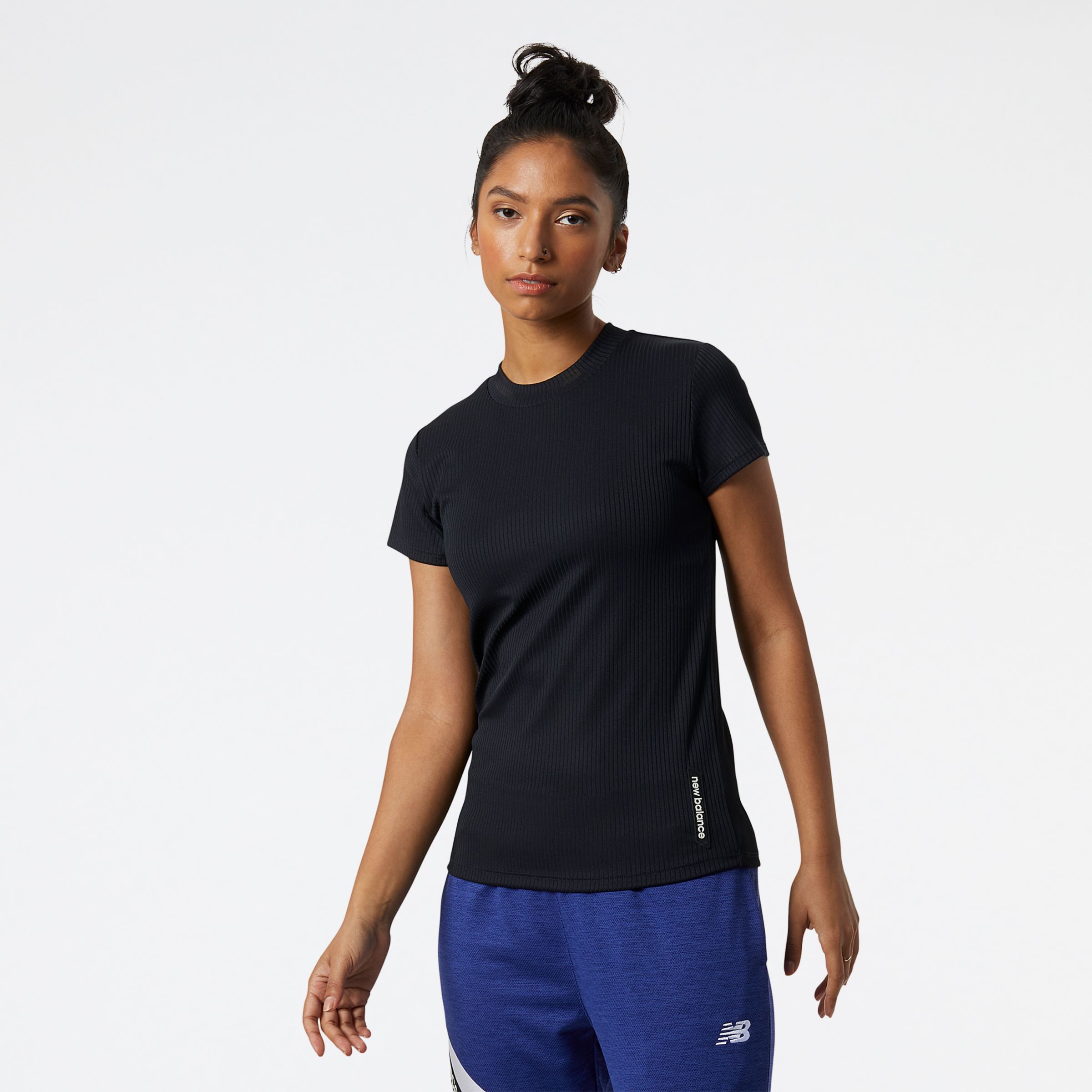 New Balance Mulheres T-Shirt Transform Perfect in Preto, Poly Knit, Tamanho S