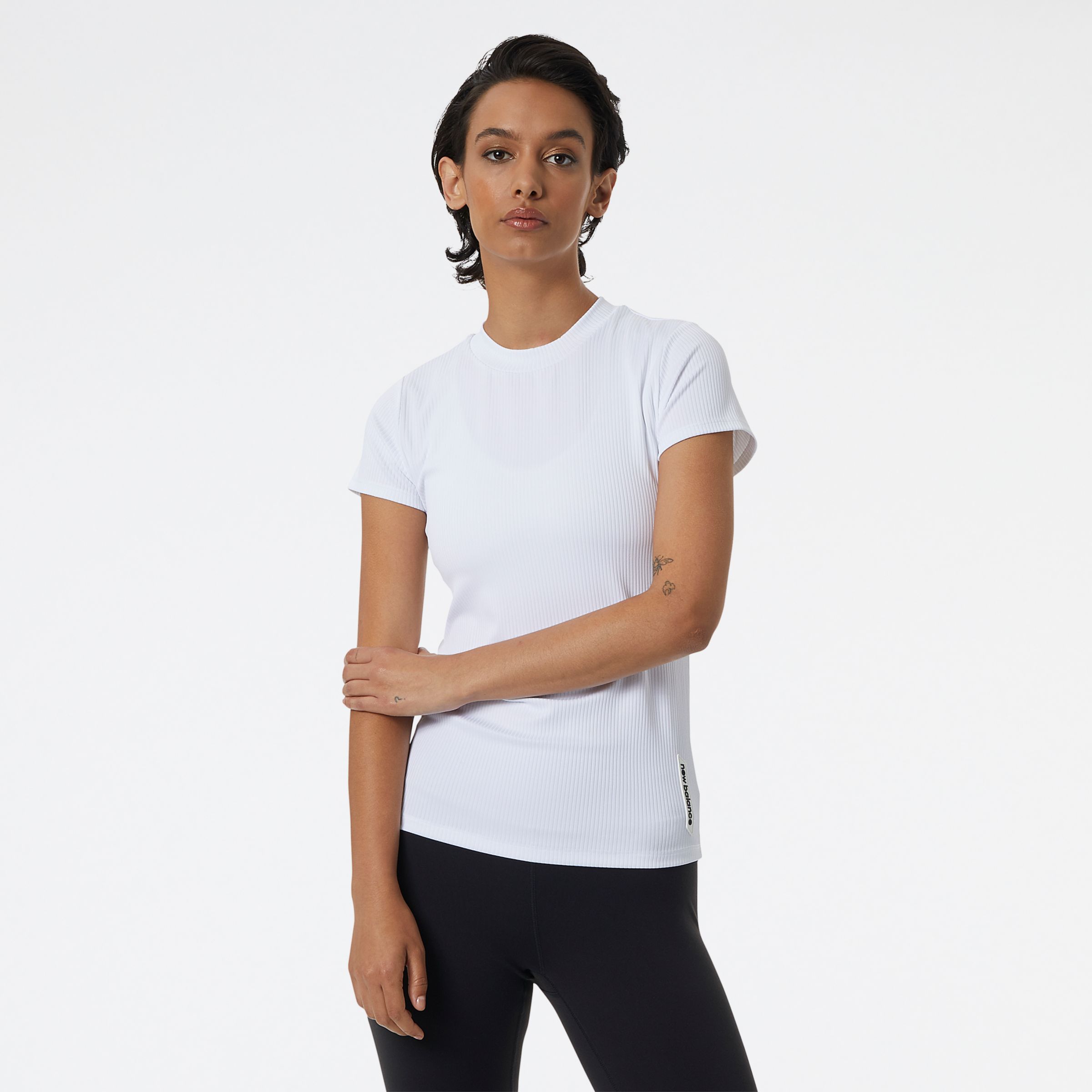 

New Balance Women's Perfect Rib Tee White - White