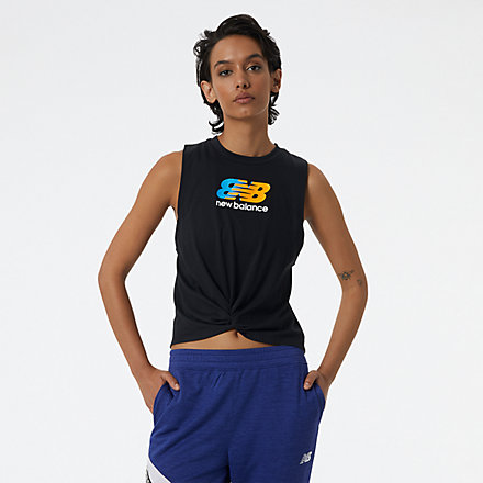 New Balance Relentless Graphic Tank, WT21171BK image number null