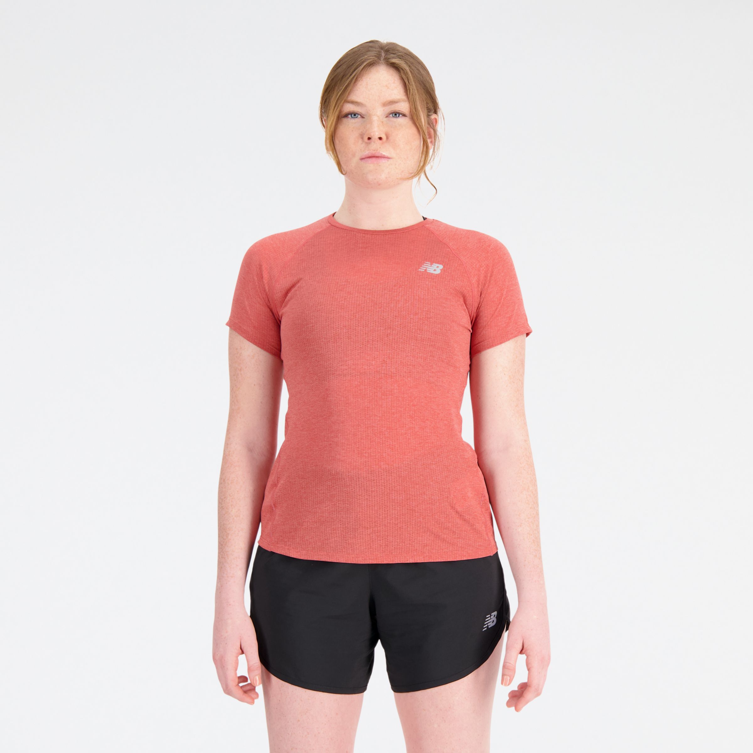 

New Balance Women's Impact Run Short Sleeve Red - Red