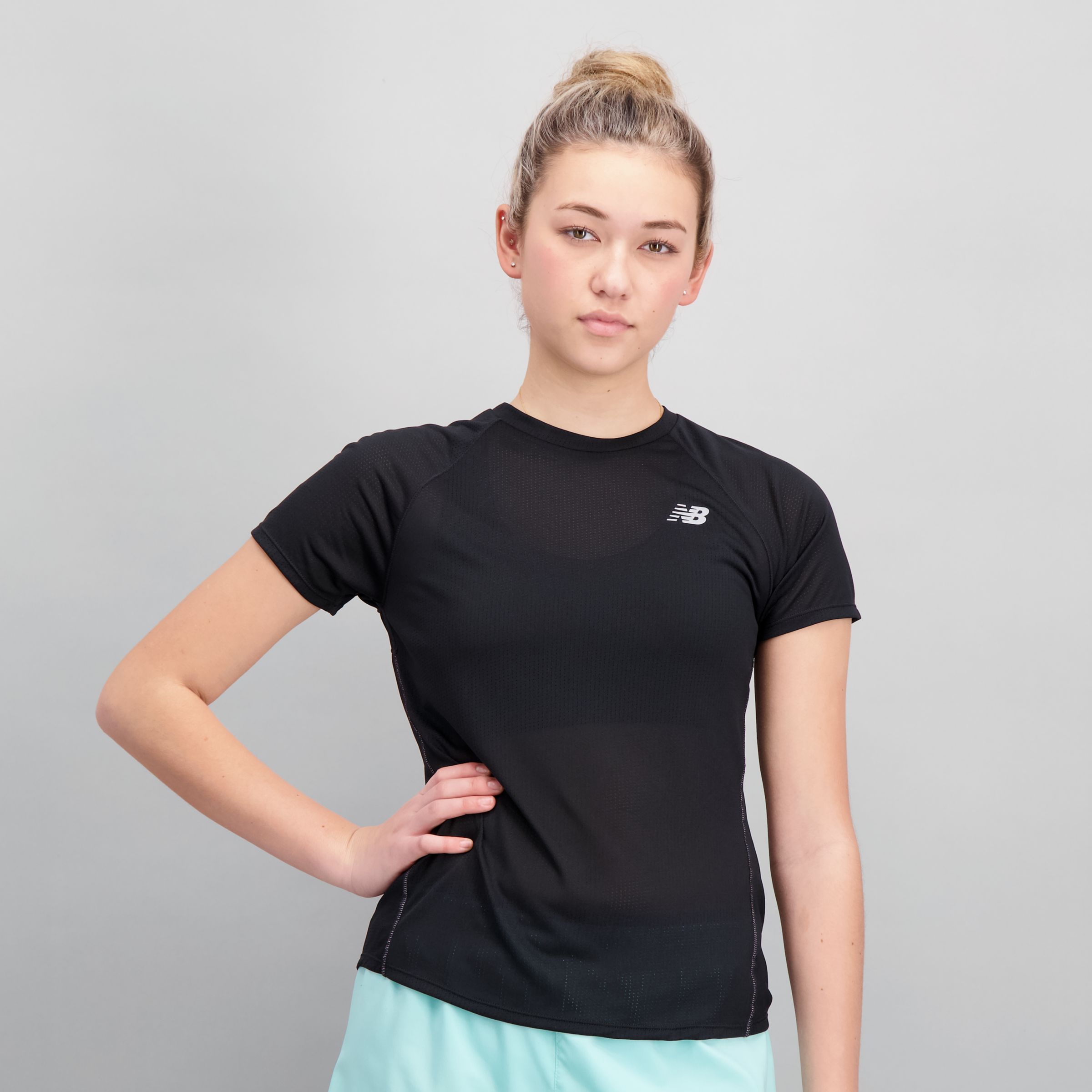 

New Balance Women's Impact Run Short Sleeve Black - Black