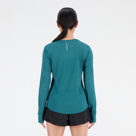 New balance long sleeve running hot sale top womens