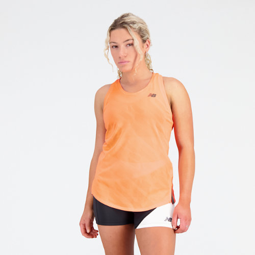 

New Balance Women's Q Speed Jacquard Tank Orange - Orange