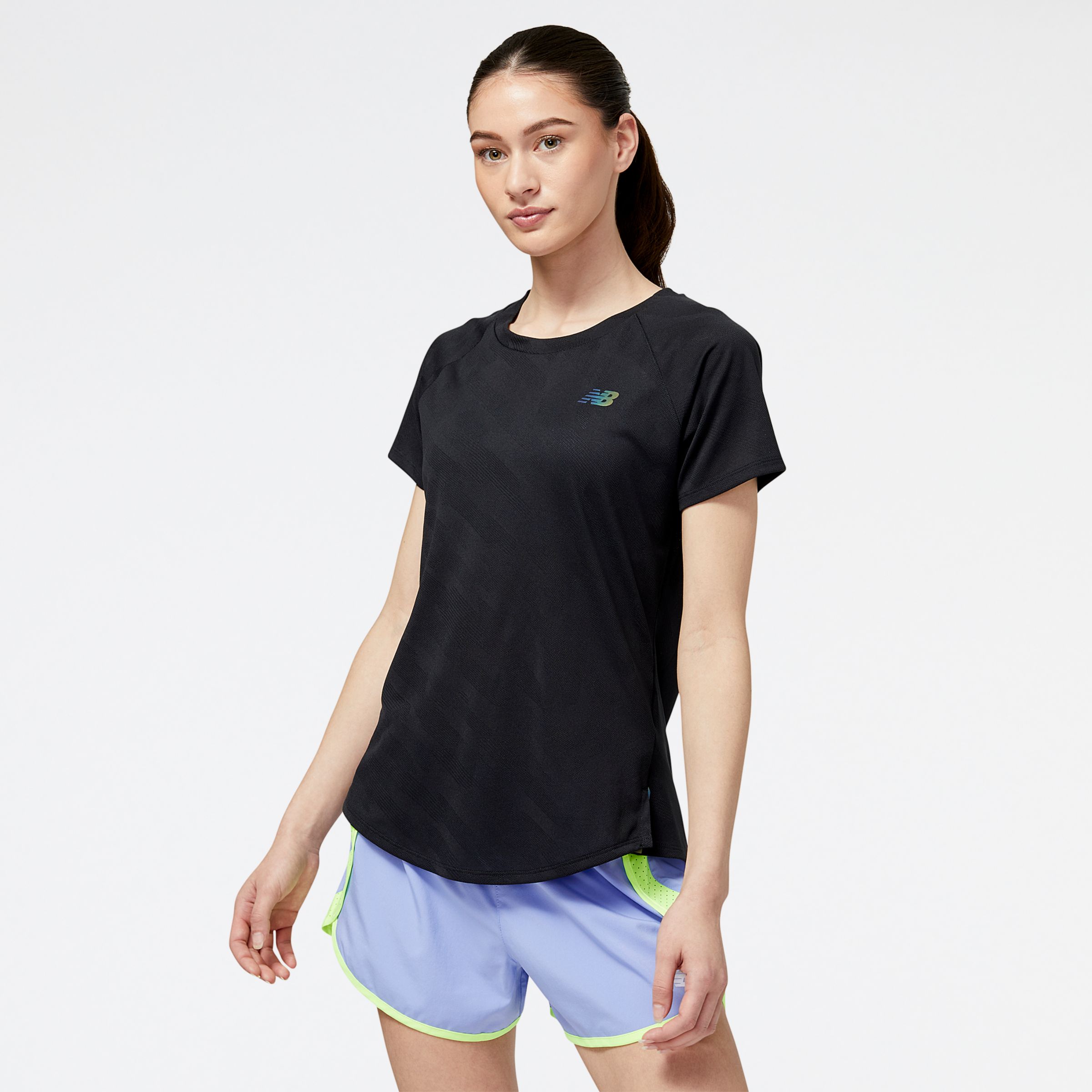 

New Balance Women's Q Speed Jacquard Short Sleeve Black - Black