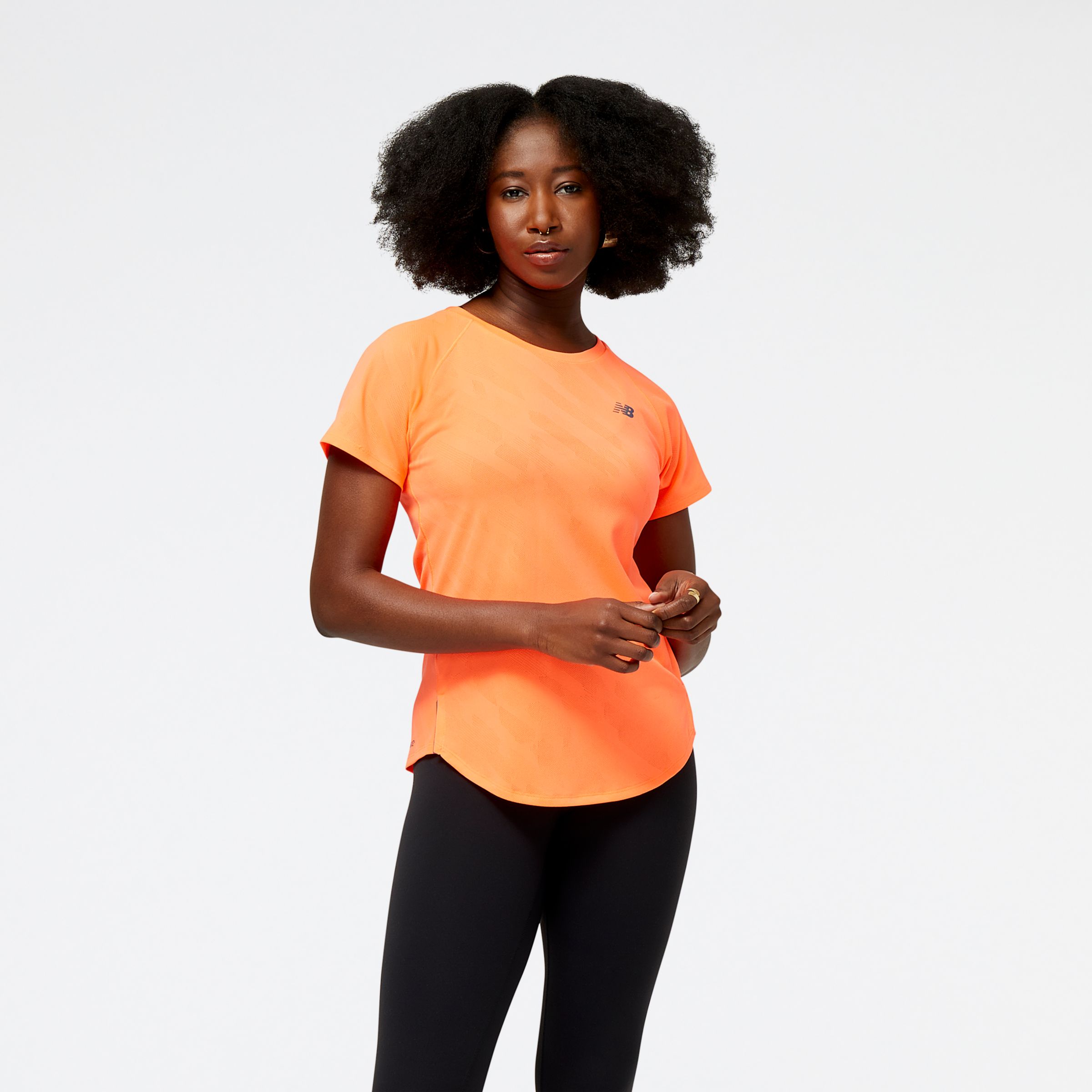 

New Balance Women's Q Speed Jacquard Short Sleeve Orange - Orange