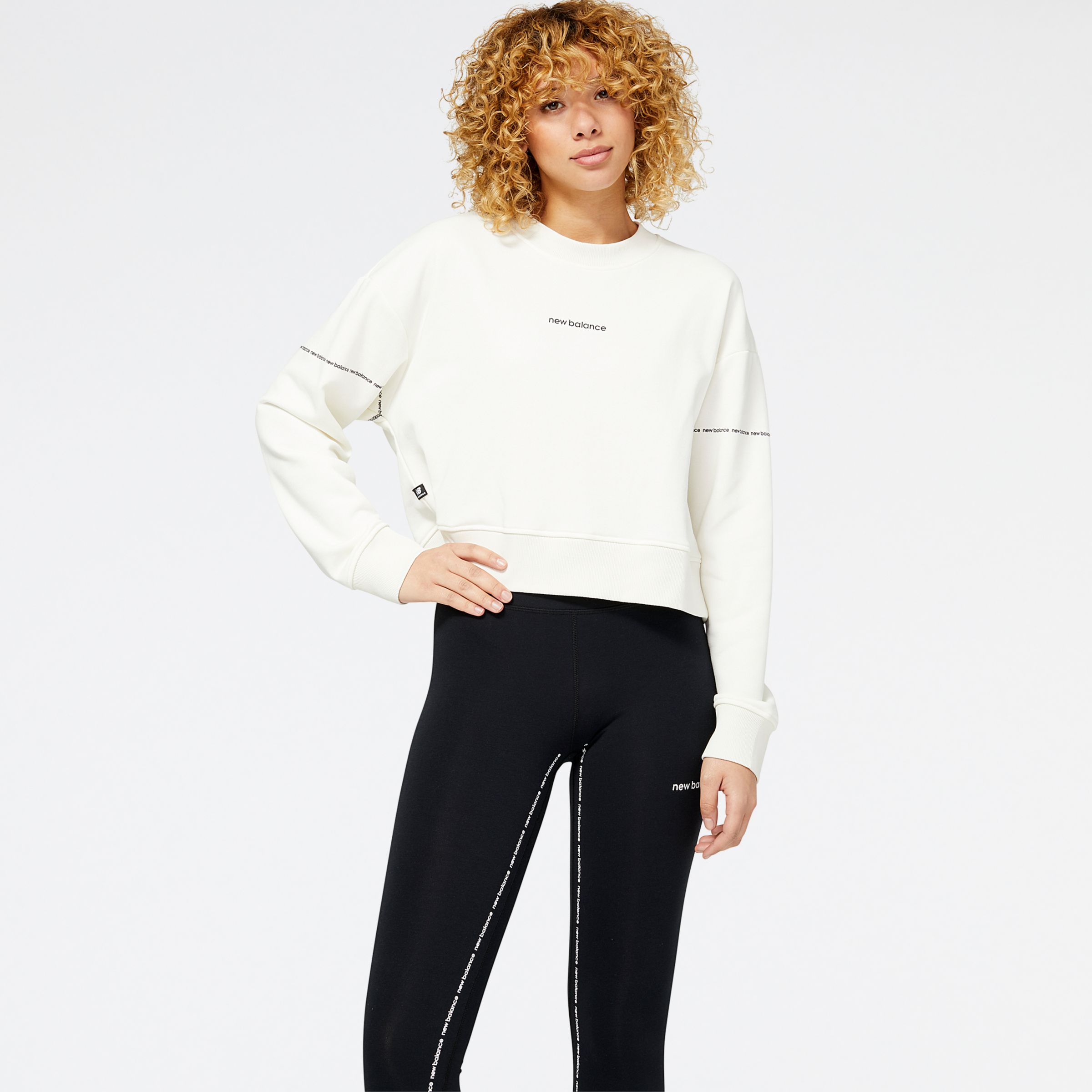 

New Balance Women's NB Essentials Winter Crew White - White