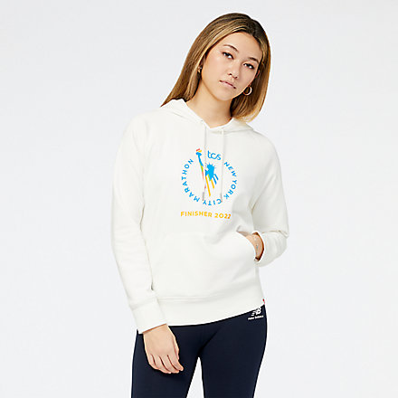 New Balance NYC Marathon Finisher NB Essentials Pullover Hoodie, WT23550MSST image number null