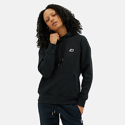 New Balance NB Small Logo Hoodie, WT23602BK image number null