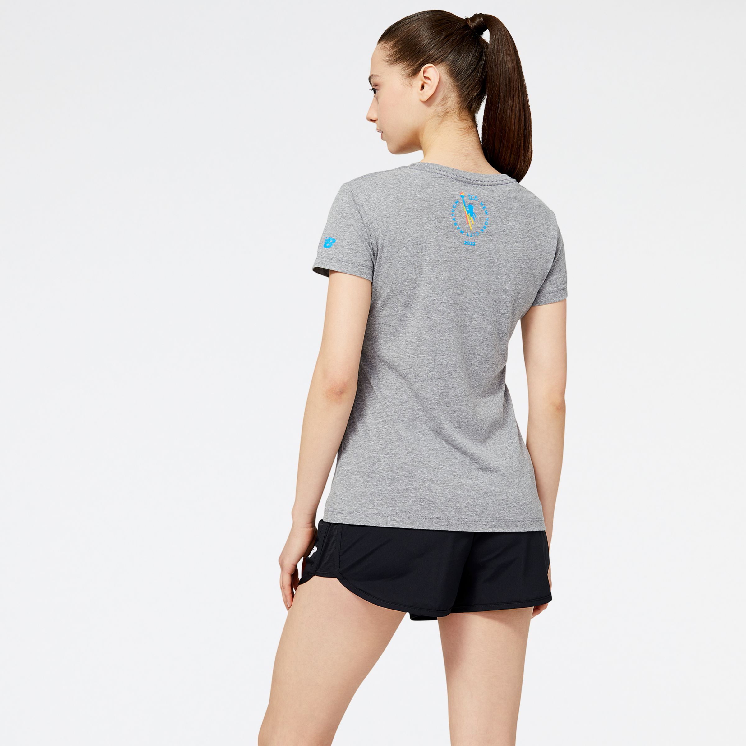 NYC Marathon RUNYC Sunset Skyline 印花短袖上衣