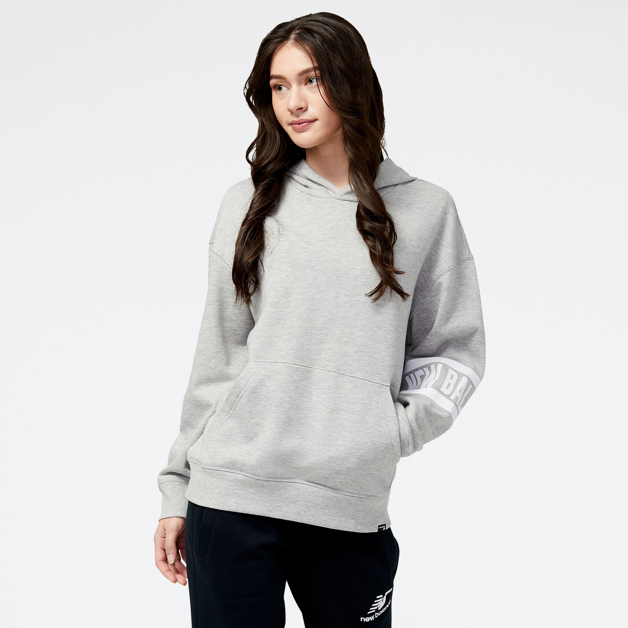 

New Balance Women's NB Sport Graphic Hoodie Grey - Grey