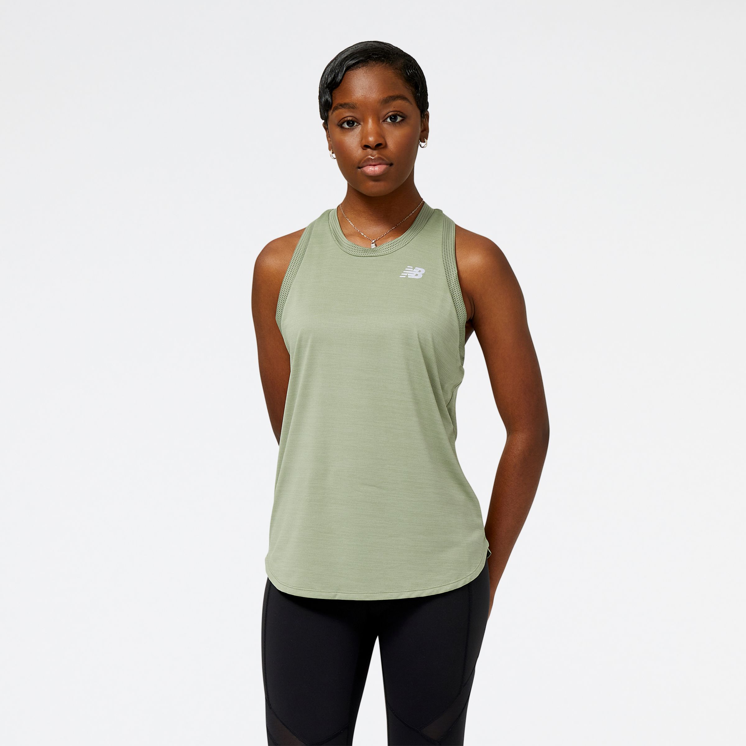 

New Balance Women's 5K Revitalize Tank Green - Green