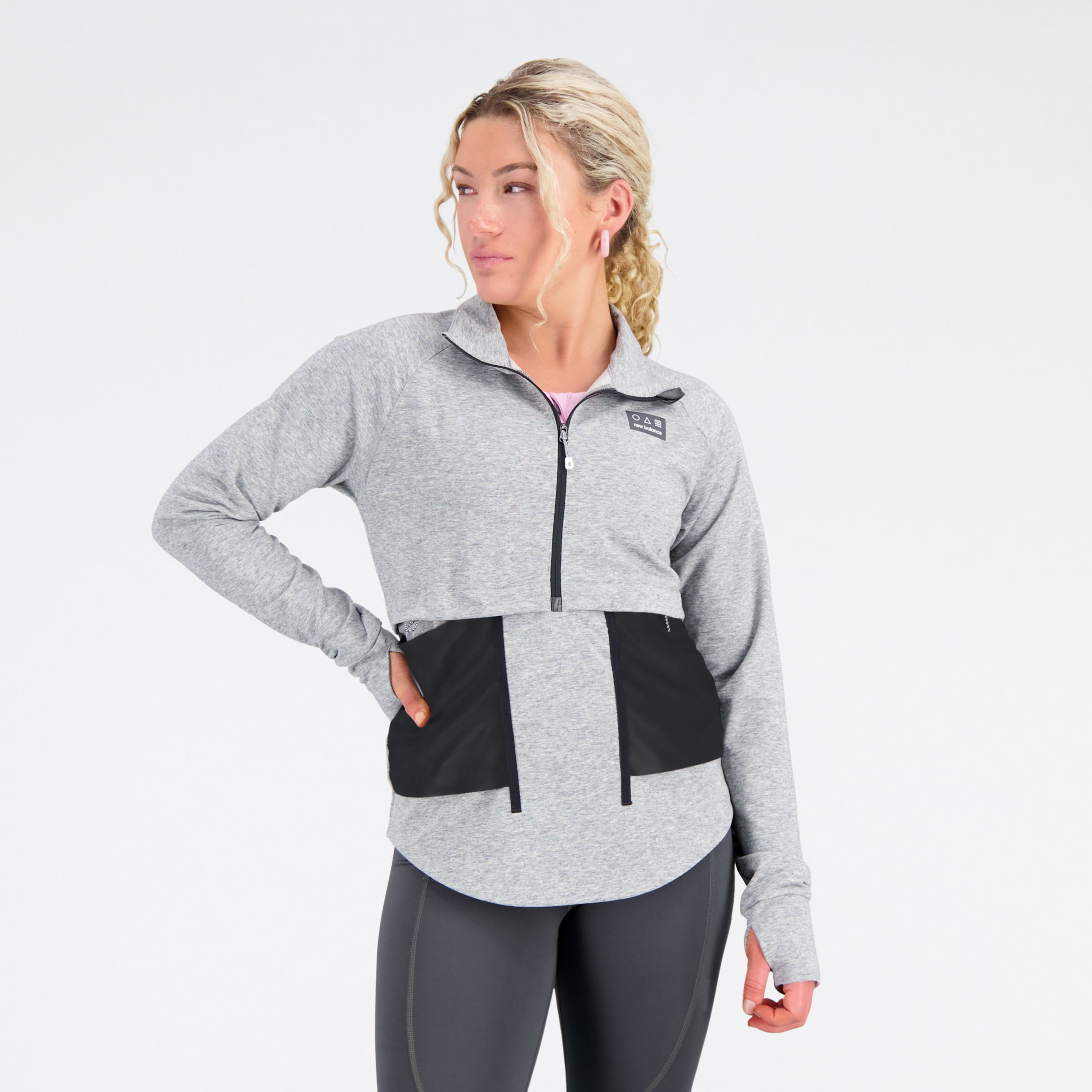 

New Balance Women's Impact Run AT 1/2 Zip Grey - Grey