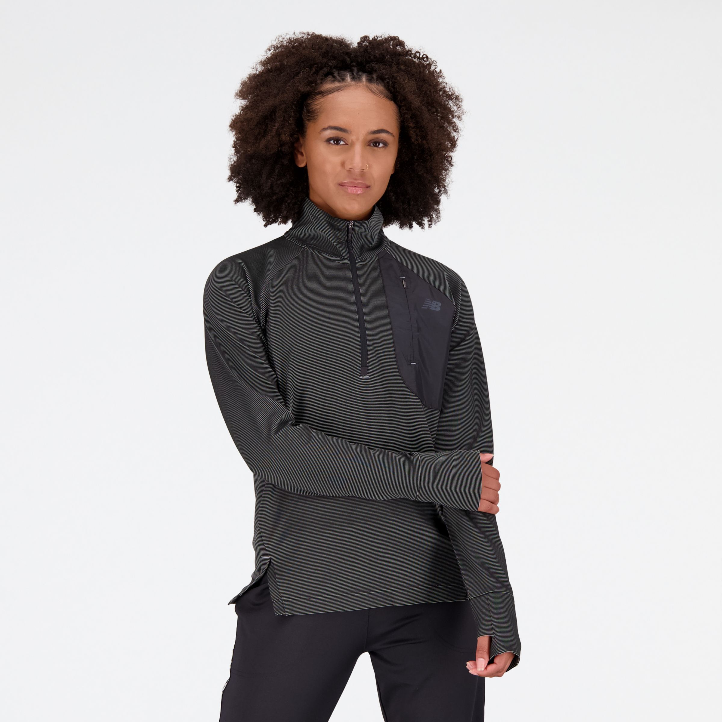 

New Balance Women's Q Speed Shift 1/2 Zip Black - Black