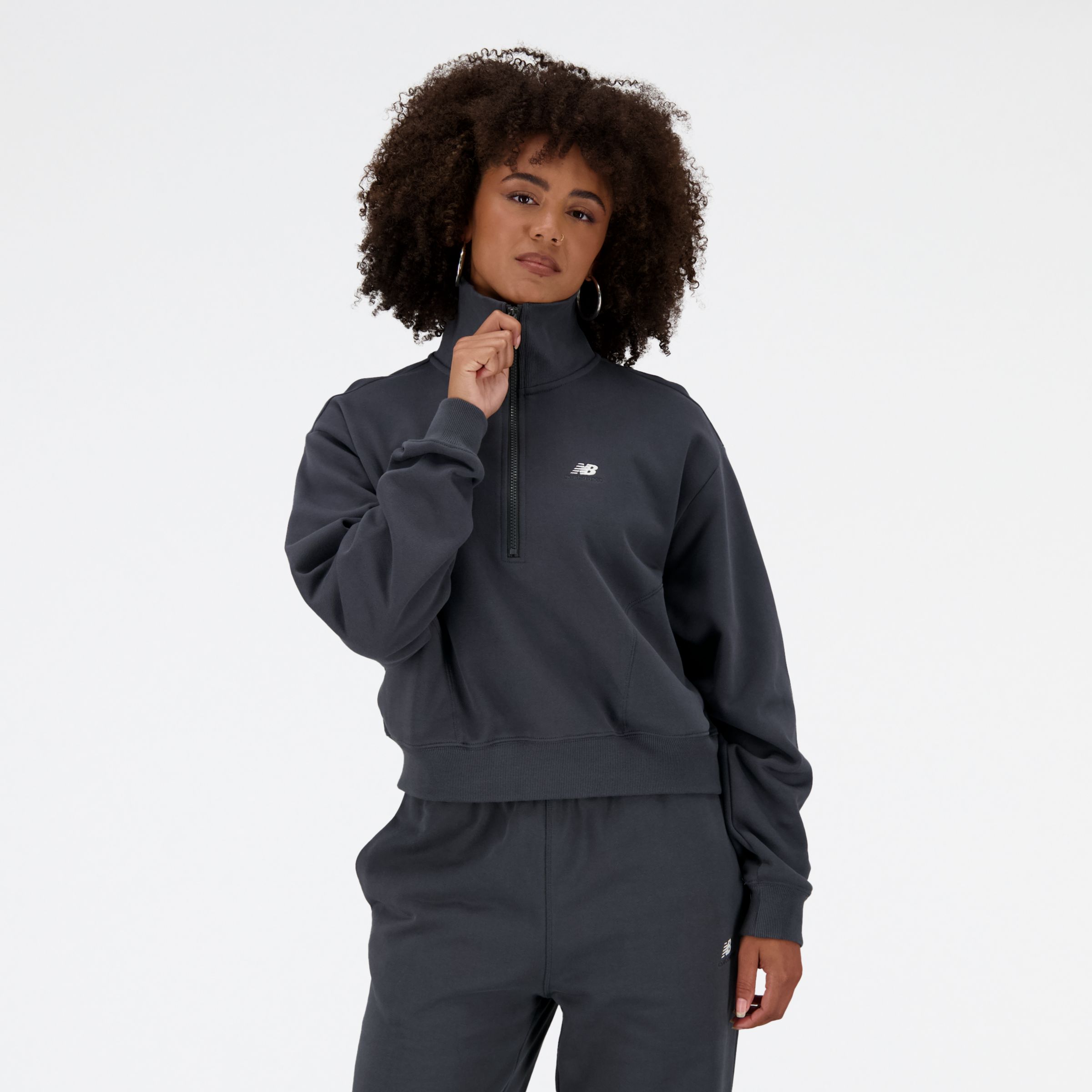 Nike Sportswear Women's Oversized 1/4-Zip Fleece Top. Nike LU