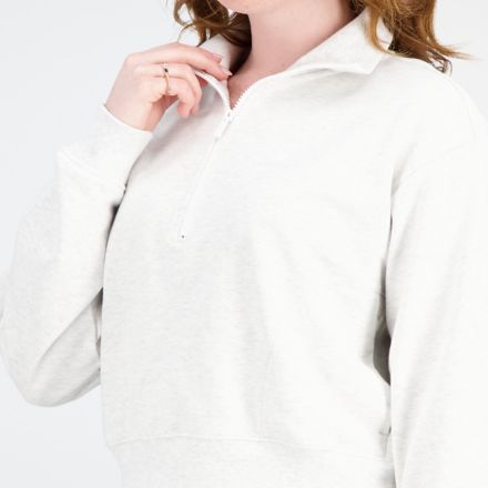 French Terry Quarter Zip Sweatshirt Blue