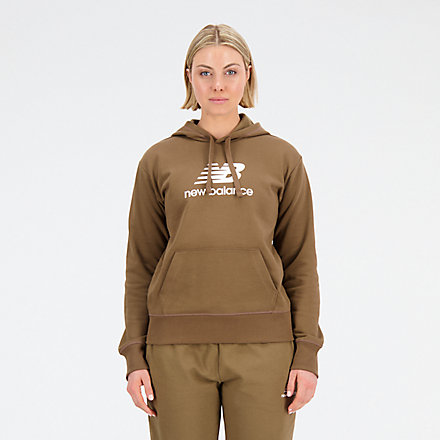 New Balance Essentials Stacked Logo French Terry Hoodie, WT31533DHE image number null