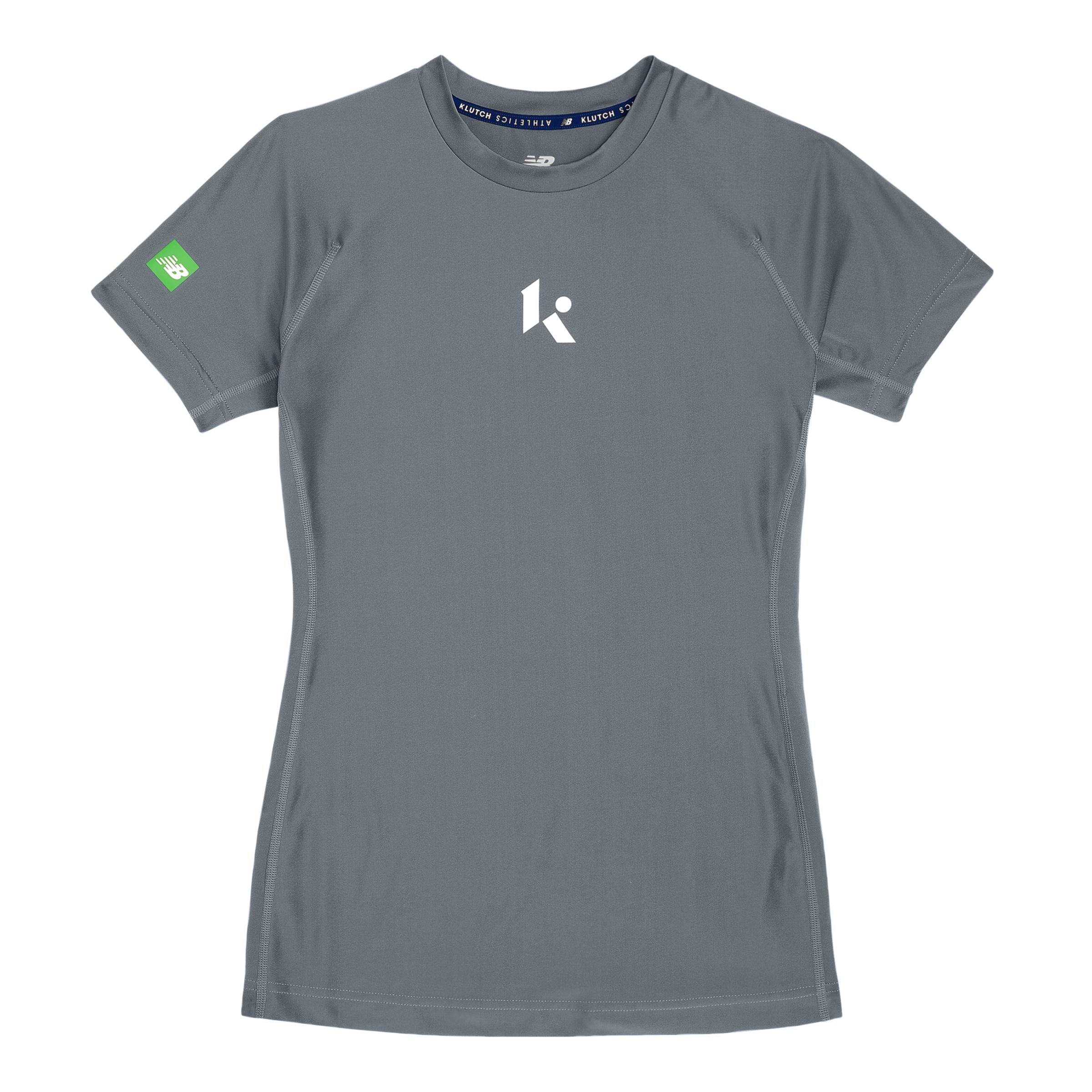 

New Balance Women's Klutch x NB Unleash Short Sleeve Top Grey - Grey