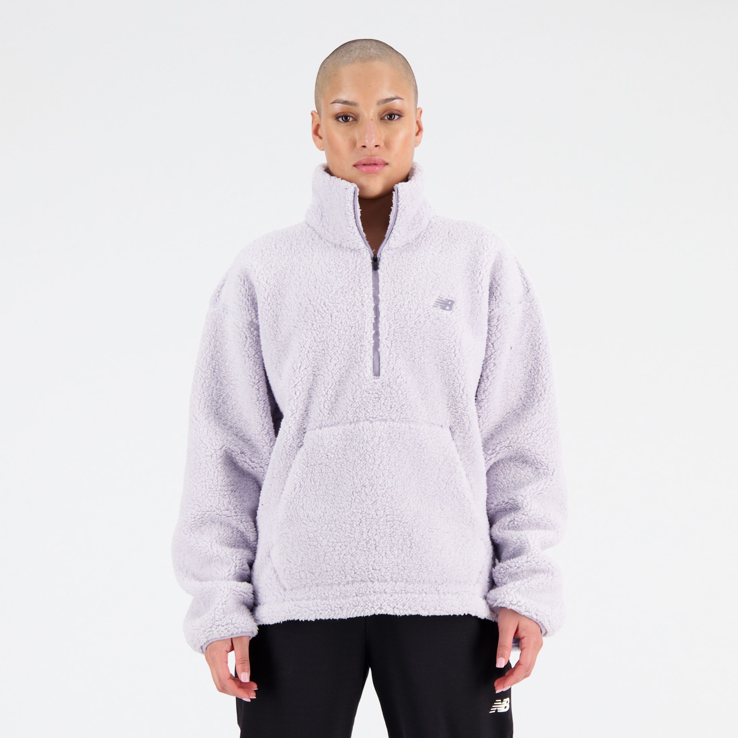 

New Balance Women's Achiever Sherpa Pullover Grey - Grey